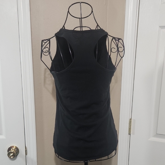 Adidas Black Sleeveless Tank Top with Gray Branding - Picture 7 of 11